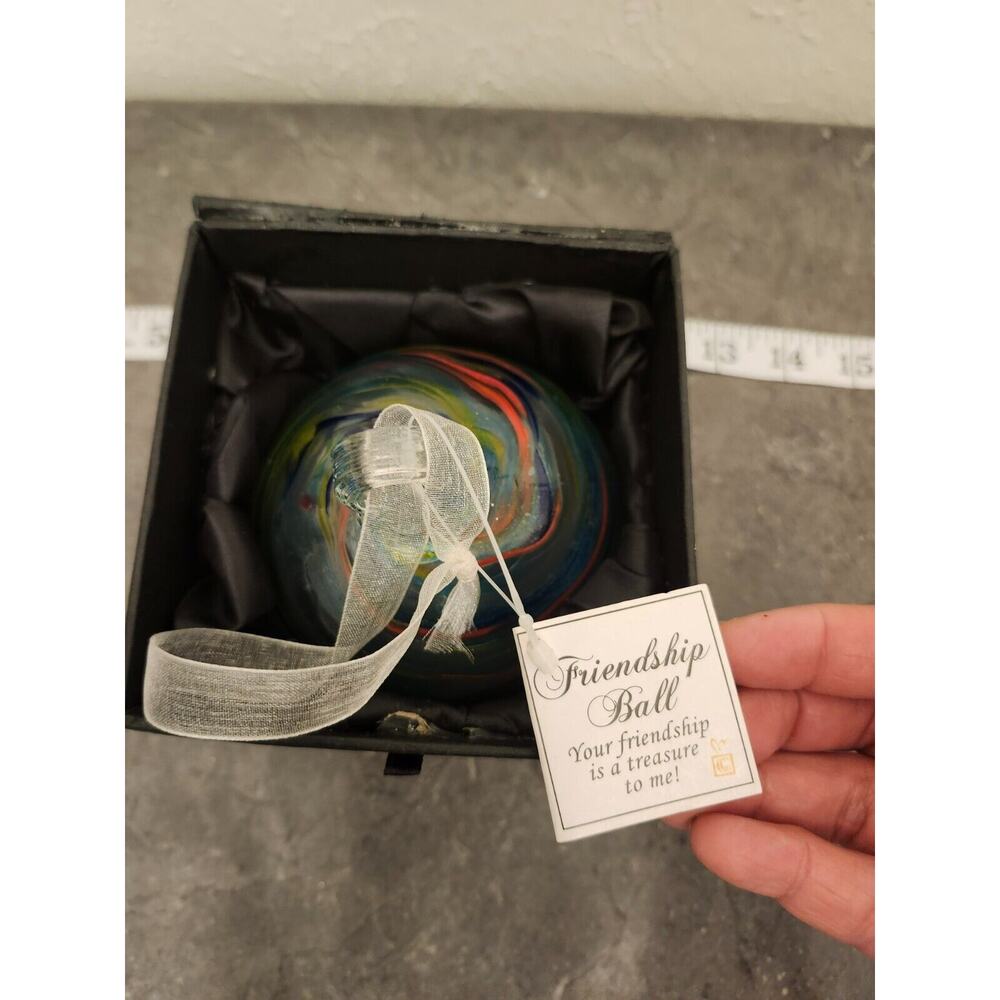 Gift Craft Friendship Hand Blown Art Glass Ball Ornament‎